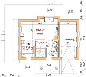Parter projektu - Dom przy Sosnowej