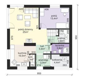 Parter projektu - Dom przy Cyprysowej 2