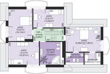 Poddasze projektu - Dom przy Cyprysowej 15