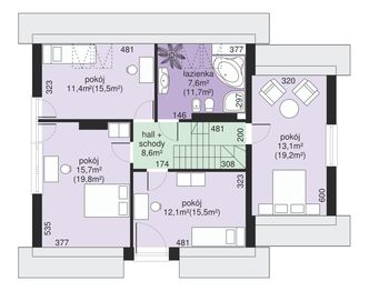 Poddasze projektu - Dom przy Cyprysowej 21