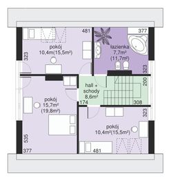 Poddasze projektu - Dom przy Cyprysowej 23