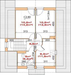 Poddasze projektu - Dom przy Stokrotek