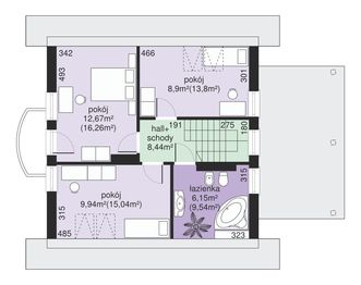 Poddasze projektu - Dom przy Cyprysowej 26