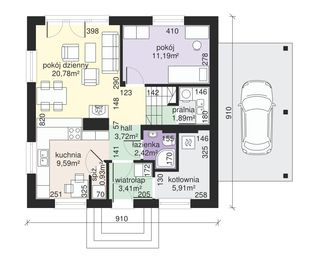 Parter projektu - Dom przy Cyprysowej 27