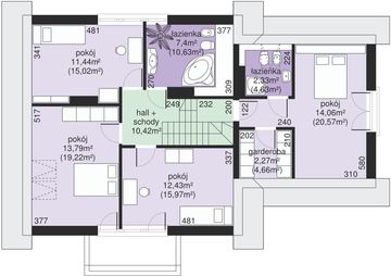 Poddasze projektu - Dom przy Cyprysowej 19