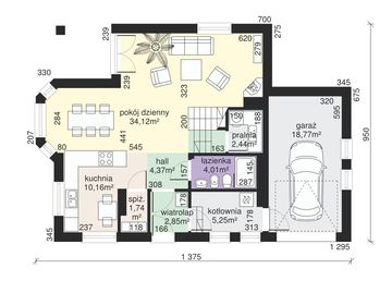 Parter projektu - Dom przy Cyprysowej 25