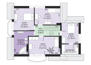 Poddasze projektu - Dom przy Cyprysowej 25