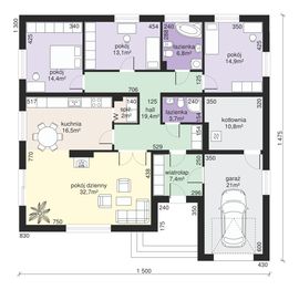 Parter projektu - Dom przy Słonecznej 4