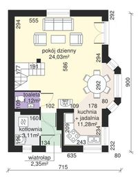 Parter projektu - Dom przy Waniliowej 2