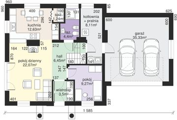 Parter projektu - Dom przy Cyprysowej 28