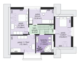 Poddasze projektu - Dom przy Cyprysowej 29
