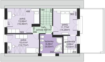 Poddasze projektu - Dom przy Alabastrowej