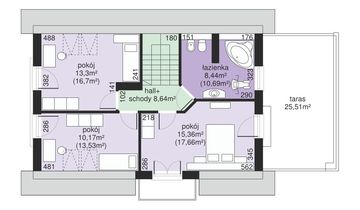Poddasze projektu - Dom przy Alabastrowej 2