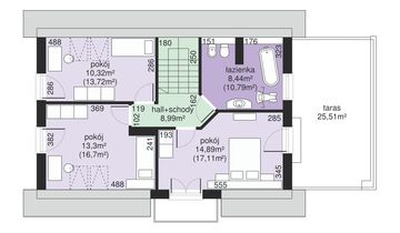 Poddasze projektu - Dom przy Alabastrowej 4