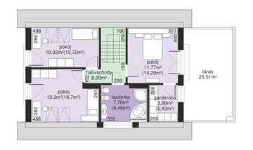 Poddasze projektu - Dom przy Alabastrowej 3