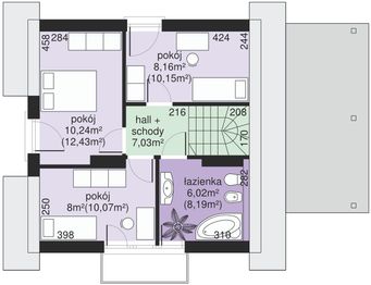 Poddasze projektu - Dom przy Cyprysowej 35