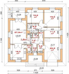 Parter projektu - Dom przy Szczęśliwej