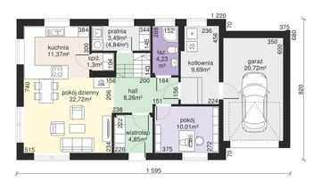Parter projektu - Dom przy Alabastrowej 8