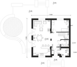 Parter projektu - Dom przy Rozmarynowej