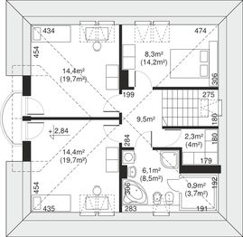Poddasze projektu - Dom przy Rozmarynowej