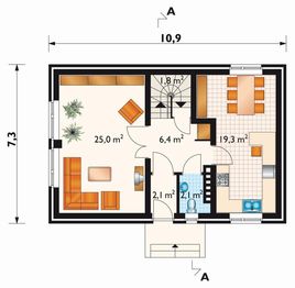 Parter projektu - Alfa - murowana - ceramika