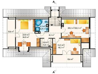 Poddasze projektu - Alka - murowana – ceramika