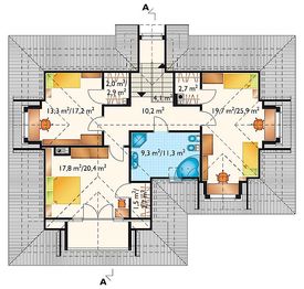 Poddasze projektu - Amber - murowana – ceramika