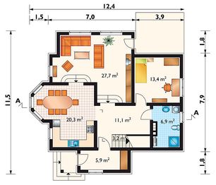 Parter projektu - Antracyt - murowana – beton komórkowy