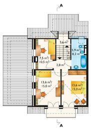 Poddasze projektu - Krab Duo - murowana – ceramika