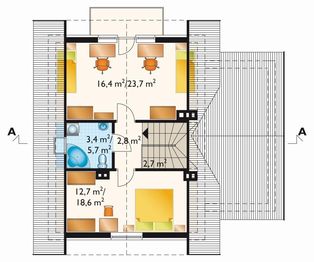 Poddasze projektu - Kraska - murowana – ceramika