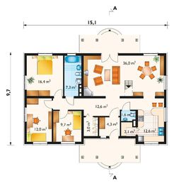Parter projektu - Lawenda - murowana – beton komórkowy
