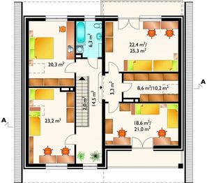 Poddasze projektu - Meteor - murowana – ceramika