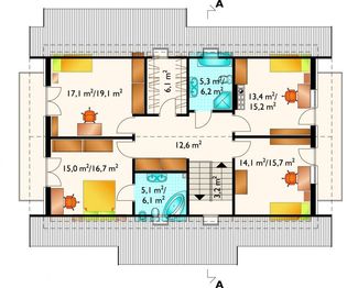 Poddasze projektu - Miś - murowana – ceramika