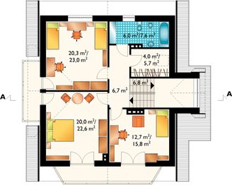 Poddasze projektu - Opal - murowana – ceramika
