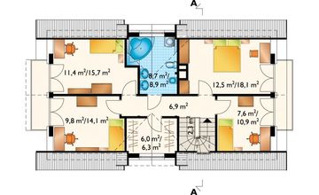 Poddasze projektu - Zebra - murowana – ceramika