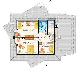 Poddasze projektu - Zygzak - murowana – ceramika