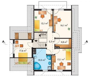 Poddasze projektu - Dioryt - murowana – ceramika