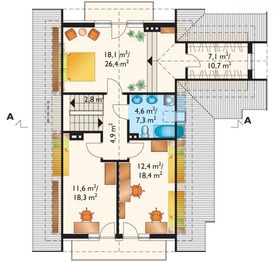 Poddasze projektu - Dudek - murowana – ceramika