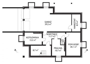 Piwnica projektu - Berberys - murowana – ceramika