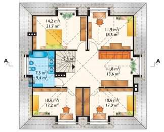 Poddasze projektu - Filemon - murowana – ceramika