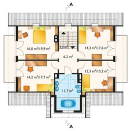 Poddasze projektu - Jagoda - murowana – ceramika