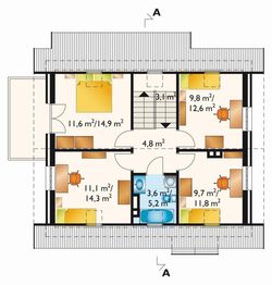 Poddasze projektu - Kosma - murowana – ceramika