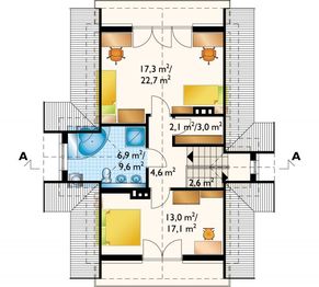 Poddasze projektu - Fuksja - murowana – ceramika