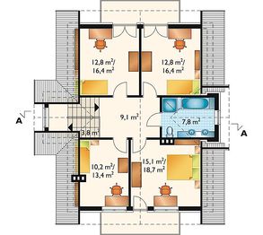 Poddasze projektu - Grabik - murowana – ceramika