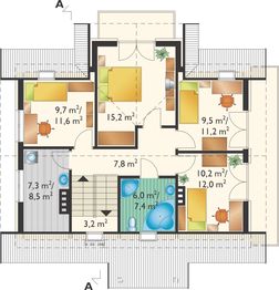 Poddasze projektu - Klara - murowana – ceramika