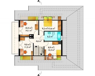 Poddasze projektu - Poziomka - murowana – ceramika