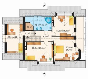 Poddasze projektu - Maja-2 - murowana – ceramika