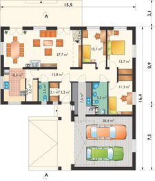 Parter projektu - Cetyniec Max - murowana – beton komórkowy