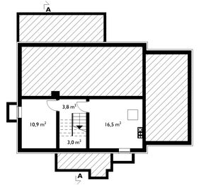 Piwnica projektu - Ewa z piwnicą - murowana – beton komórkowy