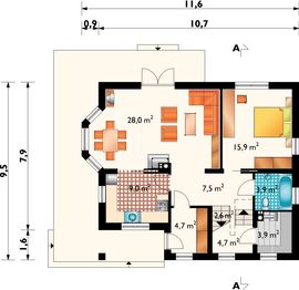 Parter projektu - Nina - murowana – beton komórkowy